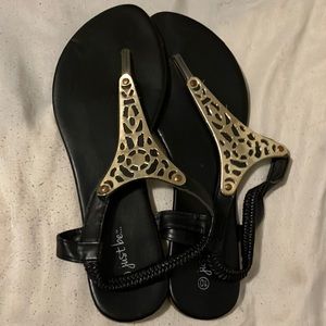 Size 10 black sandals